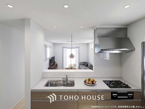 美しく、使いやすい、キッチン空間。優しい温もりを醸し出すキッチンは料理の為の配慮を随所に注ぎました。