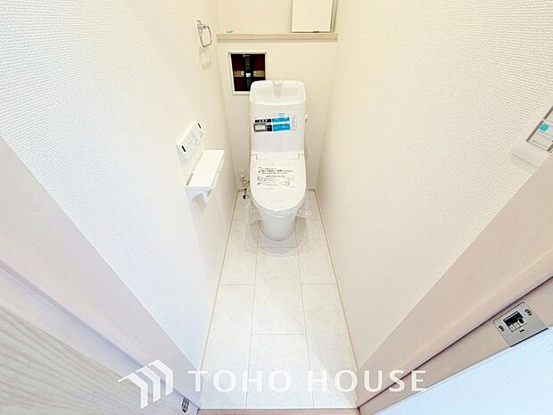 お掃除もラクラクな節水型トイレを設置