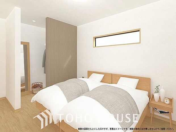 清潔感あるホワイトの壁紙。毎日の生活を少しでも快適に過ごして頂ける様、飽きのこない雰囲気を。