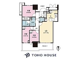 幕張ベイパークライズゲートタワー 3LDKの間取図画像