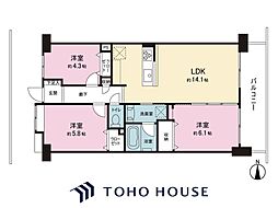 ガーデンコート松戸五香 3LDKの間取図画像