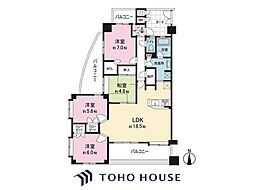 サンクタス新松戸ヴィレーヴ 4SLDKの間取図画像