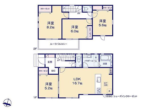 全居室収納付きで、お部屋をすっきりと整理整頓できます!家族それぞれのお荷物や季節のもの等、たっぷり収納可能!収納が充実しているので、タンス設置等の無駄なスペースを省けお部屋を広々とご利用できます。