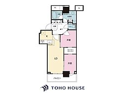 ベイクレストタワー 2LDKの間取図画像