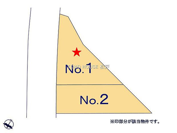 【柏市豊上町　全2棟　全体区画図】