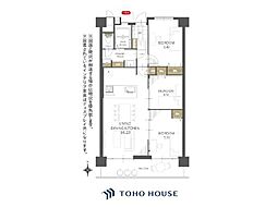 なぎさニュータウン3号棟 3LDKの間取図画像
