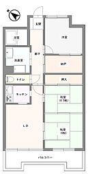 藤和東加古川ハイタウンB棟 6階3LDKの間取り