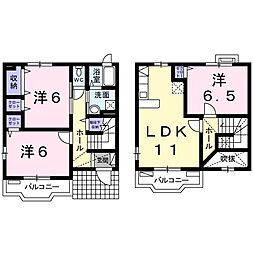 パステル・ハイツ 1階3LDKの間取り