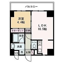 ＧＬＡＮＺ高尾町 303 3階1LDKの間取り
