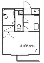 ジュネス白国 1Kの間取図画像