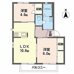 間取図画像 2LDK