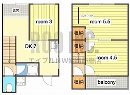 中野田2戸1借家 西棟