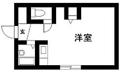 エリツィン坂元町 ワンルームの間取図画像
