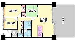 パレ・ロワイヤル田寺東ウエストコート 1階/102