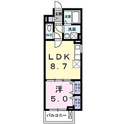 ソフイアコート加古川 1LDKの間取図画像