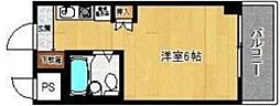 スカイコート姫路 1Kの間取図画像