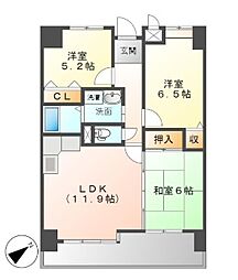 ベーセ・ベージェ西今宿 3LDKの間取図画像