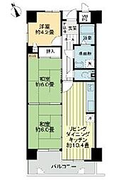 ライオンズマンション姫路船場南 3LDKの間取図画像