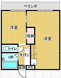 セントポーリア第一栄和ビル 1LDKの間取図画像