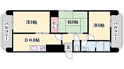 ロイヤルコーポ野田 3DKの間取図画像