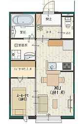アスリス 1LDKの間取図画像