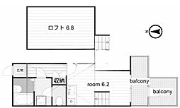 リゾティ城南 ワンルームの間取図画像