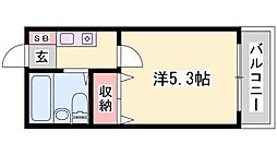 グリーンハイツ南駅前 1Kの間取図画像