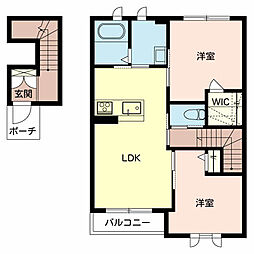 エクセレンテうれしの 2LDKの間取図画像