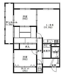 京口ハイツ 4LDKの間取図画像