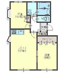 ローズガーデン1番館 2LDKの間取図画像