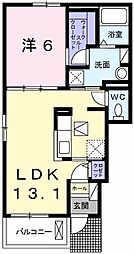 モンターニュ2 1LDKの間取図画像