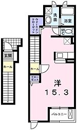 パレ・エクセラン 1Kの間取図画像