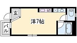 ウィズローズ姫路駅南 ワンルームの間取図画像