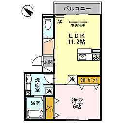 アトール恵比須 1LDKの間取図画像