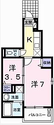 ソリッソ三条 1SKの間取図画像