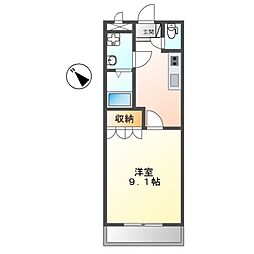 グランドールヒルズ 1Kの間取図画像