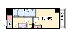 キャピタルアイ姫路 1Kの間取図画像