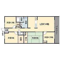 ロワイヤル東今宿 4LDKの間取図画像