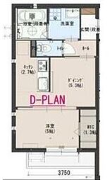 コンフォート黒崎 1LDKの間取図画像