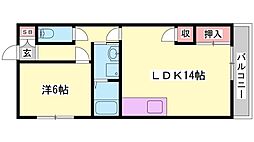 メゾン前田 1LDKの間取図画像