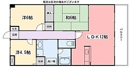 高岡中村コーポ・パート2 3LDKの間取図画像
