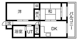 ドルチェヴィータ姫路 2DKの間取図画像