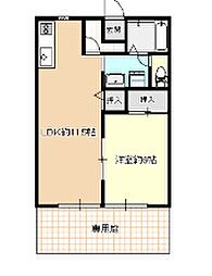 ミレニアム21 1LDKの間取図画像