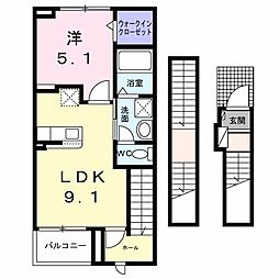 ベル・ステラ 1LDKの間取図画像