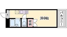 ノーブル高町 ワンルームの間取図画像