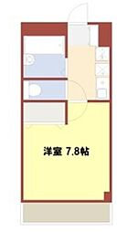 フロンティア21 1Kの間取図画像