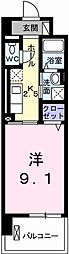 ポーシェガーデン3 1Kの間取図画像