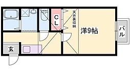 フォレストセブン 1Kの間取図画像