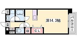 OA.FLAT西延末 ワンルームの間取図画像