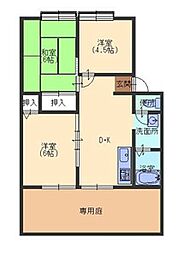 サンライフ海田 3DKの間取図画像